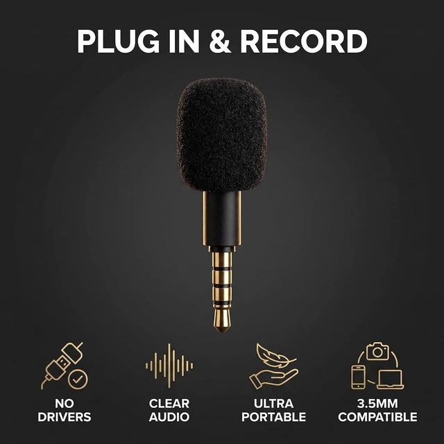 Alt view image 2 of 4 - Mini Portable Microphone Jack 3.5mm Aux 4 Pole/ 3 Pole Karaoke Mic for Recorder Mobile Phone Smart Phone Computer Laptop, Multipurpose Condenser Microphones, Condenser Microphones