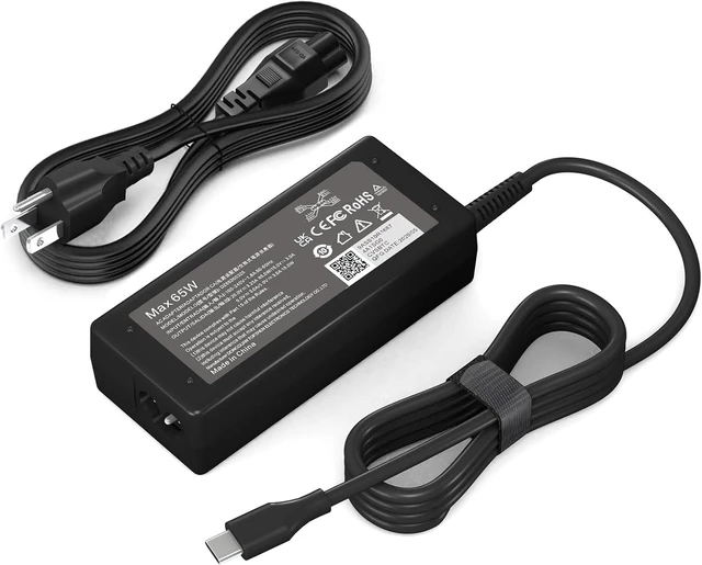 Main image of Replacement 65W USB C Laptop Charger Compatible with Chromebook and All 65W USB Type C Power Adapter