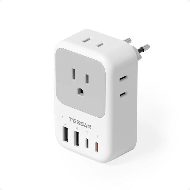 Main image of US to Europe Plug Adapter Type?C Travel Adaptor