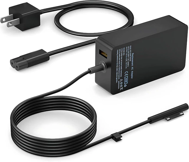 Main image of Surface Pro Charger 65W Surface Laptop Charger Compatible with Microsoft Surface Pro 11/10/9/8/7+/7/6/5/4/X Surface Laptop 7/6/5/4 Surface Book 3/2 Surface Go 3/2/1 with 8.8ft Power Cord
