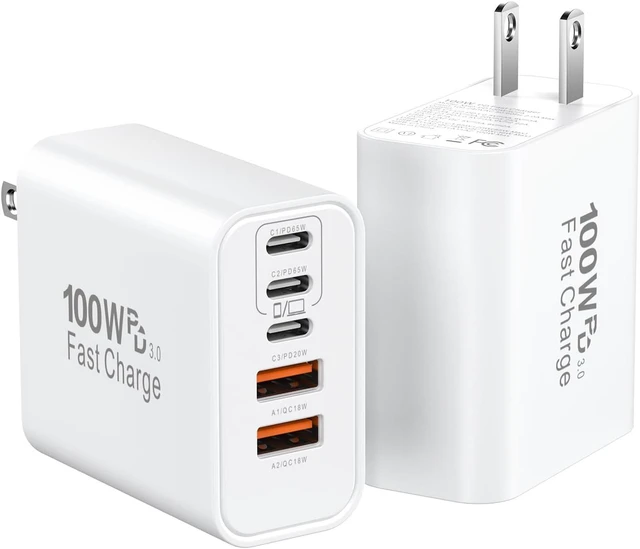 Main image of USB C Charger Block Fast Charging 100W Super Fast USBC Pulg Power Adapter
