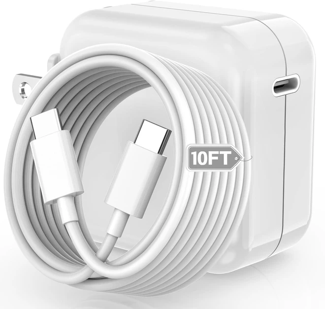 Main image of Mac Book Pro Charger - USB C Charger Fast Charger Power Adapter for USB C Port MacBook Pro/ MacBook Air 16 15 14 13 inch New iPad Pro and All USB C Device Included 10FT Long USB C to C Charger Cable