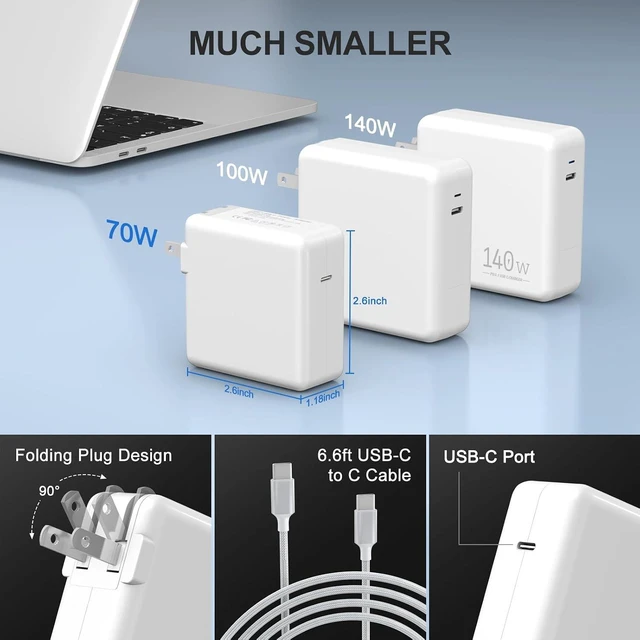 Alt view image 5 of 7 - Compatible with Mac Book Pro Charger 70W USB C Fast Charger Power Adapter