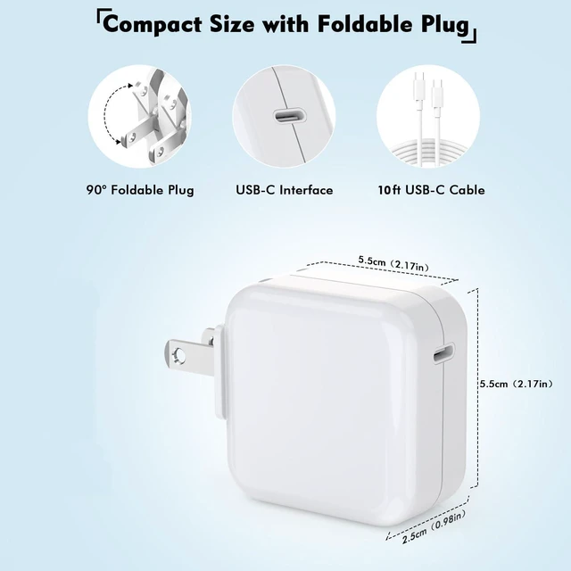 Alt view image 5 of 7 - Mac Book Pro Charger - USB C Charger Fast Charger Power Adapter for USB C Port MacBook Pro/ MacBook Air 16 15 14 13 inch New iPad Pro and All USB C Device Included 10FT Long USB C to C Charger Cable