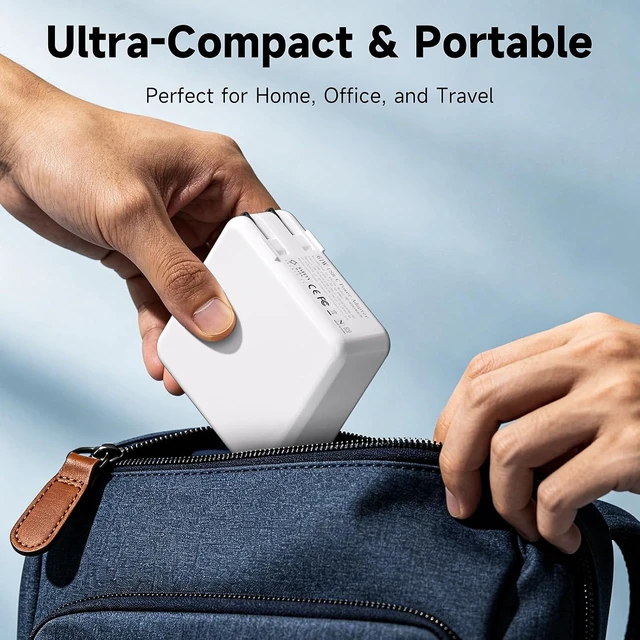 Alt view image 5 of 6 - 70W USB-C Power Adapter for MacBook Air 13 & 15(M1-M4 20202025) PD Fast Charger with Foldable Plug Lightweight Travel-Ready Design for Home Office & On-the-Go Use