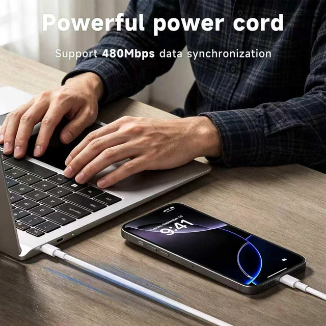 Alt view image 6 of 6 - 70W USB-C Power Adapter for MacBook Air 13 & 15(M1-M4 20202025) PD Fast Charger with Foldable Plug Lightweight Travel-Ready Design for Home Office & On-the-Go Use
