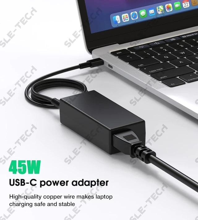 Alt view image 3 of 7 - 45W USB-C Laptop Charger for Chromebook 11 11a 14 14a x360