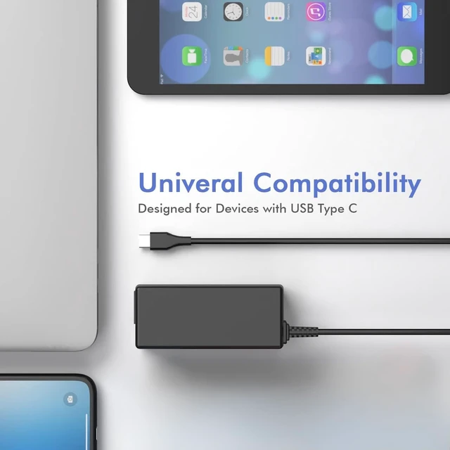 Alt view image 3 of 6 - Universal Chromebook Charger USB C 65W for Acer