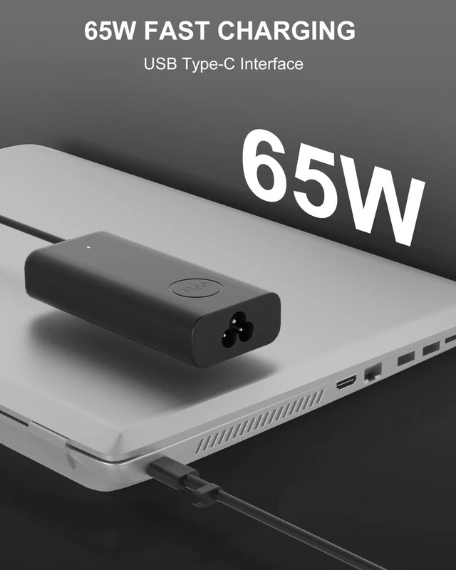 Alt view image 4 of 7 - 65W USB C Laptop Charger Compatible with Latitude 5450 Charger