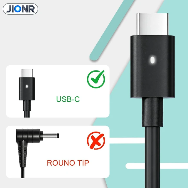 Alt view image 2 of 7 - 65W USB-C Laptop Charger Compatible with Latitude 5520 5420 5540 7420