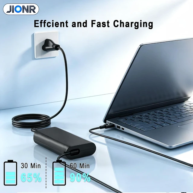 Alt view image 4 of 7 - 65W USB-C Laptop Charger Compatible with Latitude 5520 5420 5540 7420