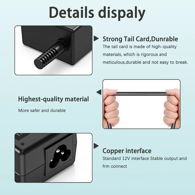 Alt view image 3 of 6 - 65W USB C Charger Replacement for ThinkPad X1 X13 T14 T15 E14 E15 T480s T490 E480 Yoga 7i 9i Thinkbook 13s 14 15 16 Plus G4 Fast Charging Type C Laptop Power Cord Adapter
