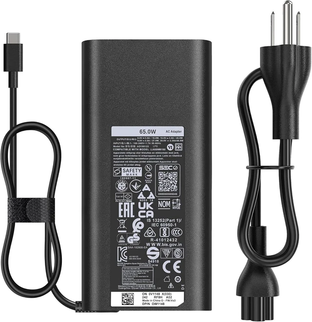 Main image of 65W USB-C Laptop Charger Compatible with Dell Latitude XPS 13