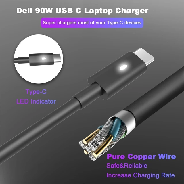 Alt view image 4 of 7 - 90W Watt AC Adapter Compatible with Laptop Charger USB C