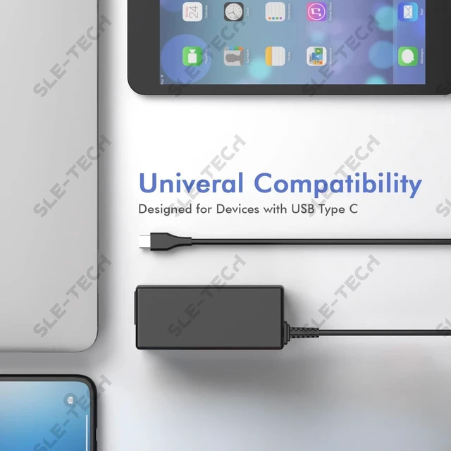 Alt view image 4 of 7 - 45W USB-C Laptop Charger for Chromebook Acer