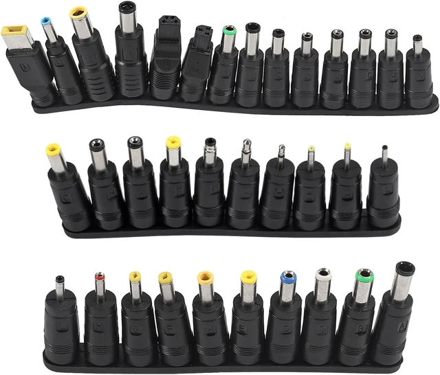 Main image of 34Pcs Universal 5.5mm x 2.1mm DC AC Connector Power Adapter Tips Connector Power Socket Kits Compatible with Thinkpad Laptop Charger Power Supply Convert Plug Set