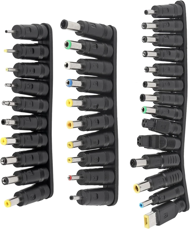 Alt view image 2 of 6 - 34Pcs Universal 5.5mm x 2.1mm DC AC Connector Power Adapter Tips Connector Power Socket Kits Compatible with Thinkpad Laptop Charger Power Supply Convert Plug Set