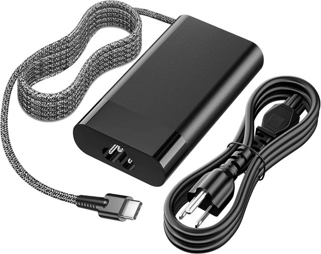 Main image of 65W USB C Laptop Charger Compatible with Spectre x360 EliteBook Envy Pavilion Chromebook Elite x2 Zbook ProBook Omnibook 65W USB C Type C AC Adapter Power