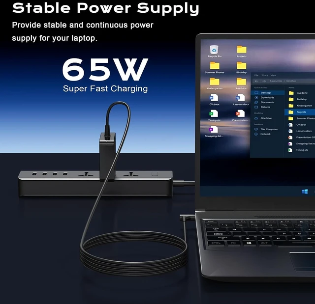Alt view image 5 of 7 - 65W Laptop Charger for IdeaPad Yoga Flex 4.0x1.7mm Tip Cord