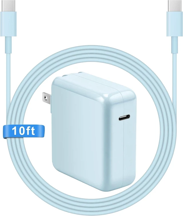 Main image of Mac Book Pro Air Charger with 10FT Extra Long Type C Charging Cable Blue
