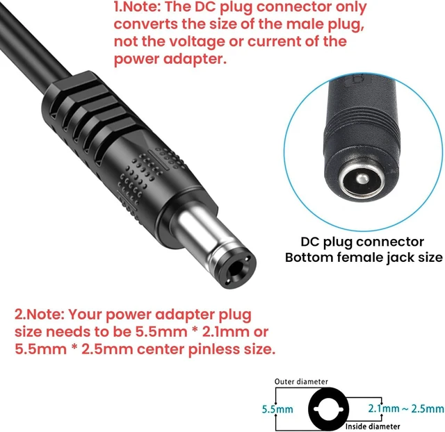 Alt view image 3 of 7 - DC Adapter Plug 11 Pcs Universal 5.5 mm x 2.1 mm DC AC Power Adapter Tips Connector Charger Adapters Kit Power Supply Plug Jack Tips for Led Strip Laptop