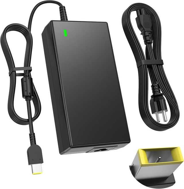 Main image of 170W Compatible with Loq Laptop Charger - Yellow Slim Tip Power Adapter Short-Circuit Protection