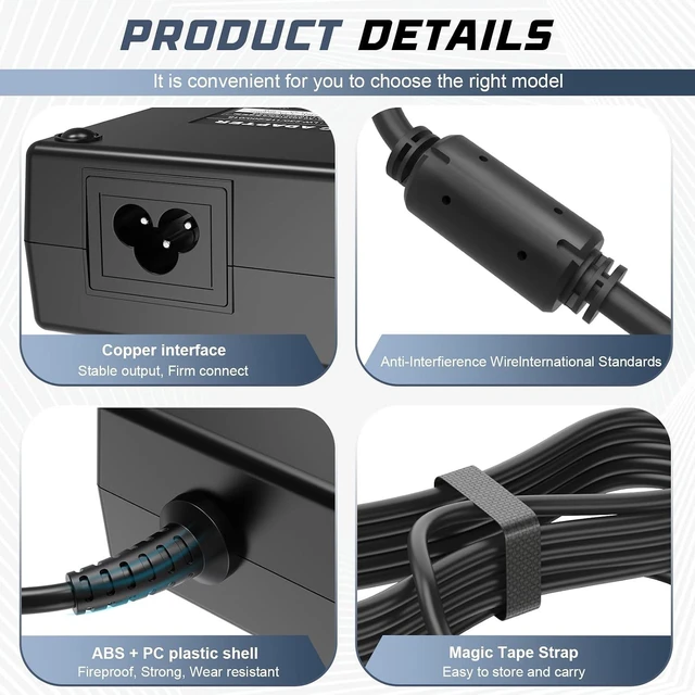 Alt view image 5 of 7 - 170W Compatible with Loq Laptop Charger - Yellow Slim Tip Power Adapter Short-Circuit Protection
