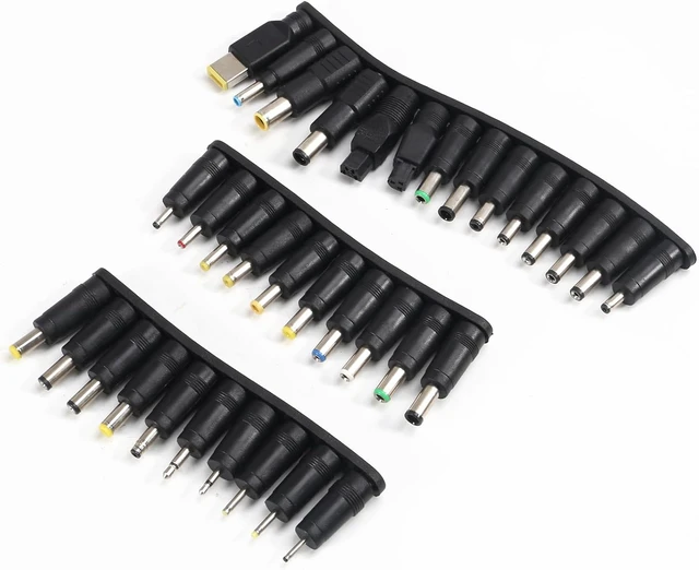 Alt view image 3 of 6 - 34Pcs Universal 5.5mm x 2.1mm DC AC Connector Power Adapter Tips Connector Power Socket Kits Compatible with Thinkpad Laptop Charger Power Supply Convert Plug Set
