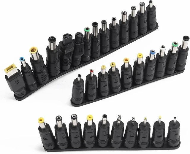 Alt view image 5 of 6 - 34Pcs Universal 5.5mm x 2.1mm DC AC Connector Power Adapter Tips Connector Power Socket Kits Compatible with Thinkpad Laptop Charger Power Supply Convert Plug Set