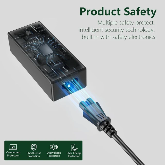 Alt view image 5 of 6 - 45W Laptop Charger Power Adapter Compatible with Acer Aspire 3 14 15 Spin 14 Fit for A314 A315 A317 Series A315-58 58G 57G 24P 44P A314-21 22 31 Laptop Replacement Charger