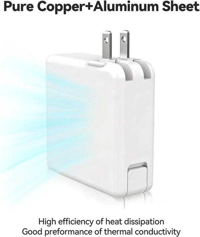 Alt view image 6 of 7 - 45W MacBook Air Charger - Magnetic Type Mag2 T Interface - Compatible with 11-inch and 13-inch MacBook Air Models from 2012 to 2017. Laptop Power Adapter
