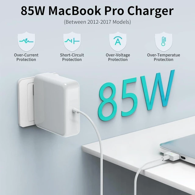 Alt view image 4 of 7 - 85W Mag-Safe 2 Charger for MacBook Pro 13 15 17 MacBook Air with T-Tip