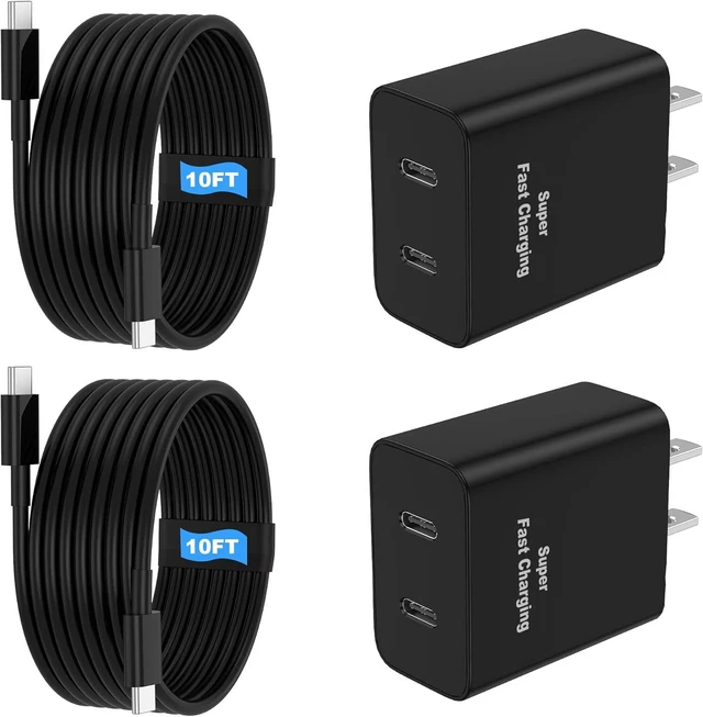 Main image of Super Fast Charger USB C 45W Dual Port Android Phone Type C Charger 2Pack
