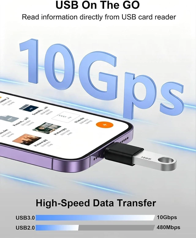 Alt view image 6 of 7 - USB to USB C Adapter & USB C to USB 3.0 OTG Adapter Combo 4-Pack 10Gbps