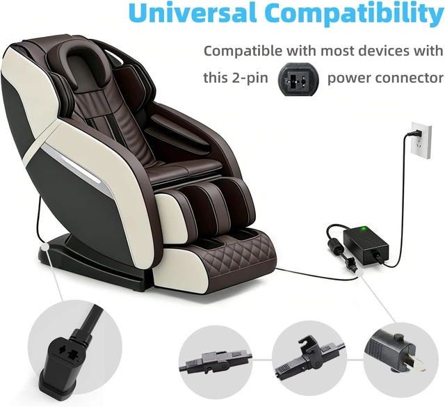 Alt view image 7 of 7 - Power Recliner Power Supply 2-Pin AC/DC Adapter 100-240V Quality 29V 2A Switching Transformer Replacement Part for Recliner Couch/Electric Sofa/Lift Chair/Standing Desk (Black 2)