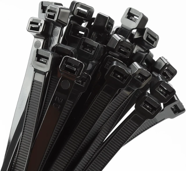 Main image of 18 inch Black Zip Ties Heavy Duty 100 PACK 220 LBS Ultra Exclusive Strong Plastic Wire Ties Large Cable Ties Extra Long Tie Wraps Indoor and Outdoor UV Resistant