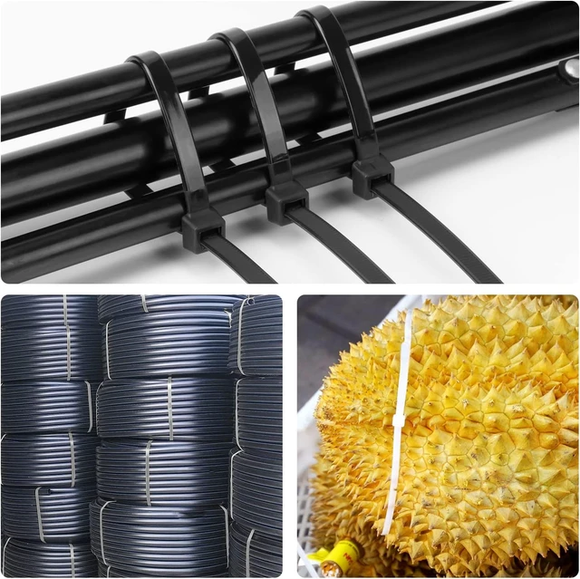 Alt view image 7 of 7 - 18 inch Black Zip Ties Heavy Duty 100 PACK 220 LBS Ultra Exclusive Strong Plastic Wire Ties Large Cable Ties Extra Long Tie Wraps Indoor and Outdoor UV Resistant