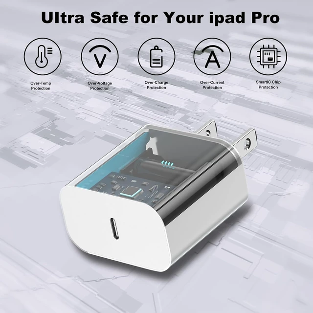 Alt view image 4 of 7 - iPhone 17 16 15 Charger Fast Charging 2Pack 20W iPad USB C Wall Charger Block with 6FT USB C to C Cable for iPhone 17/Pro/Pro Max/17 Air/ 16/Pro/Pro Max/15/Pro/Pro Max