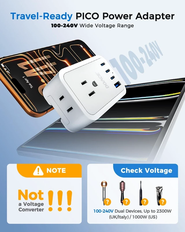 Alt view image 6 of 7 - 45W European Travel Plug Adapter US to Europe Plug Adapter