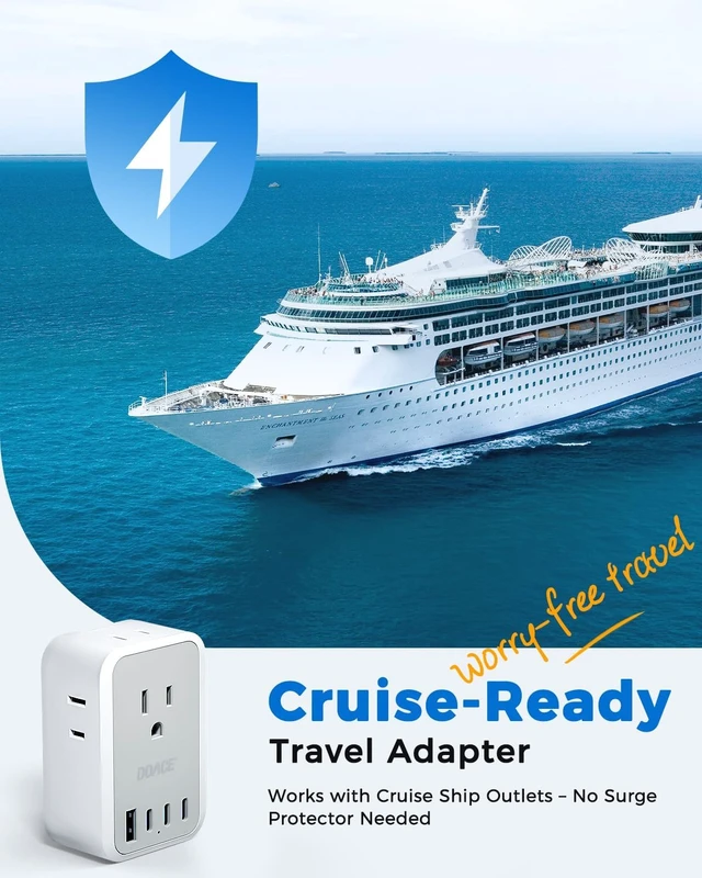 Alt view image 7 of 7 - 45W European Travel Plug Adapter US to Europe Plug Adapter