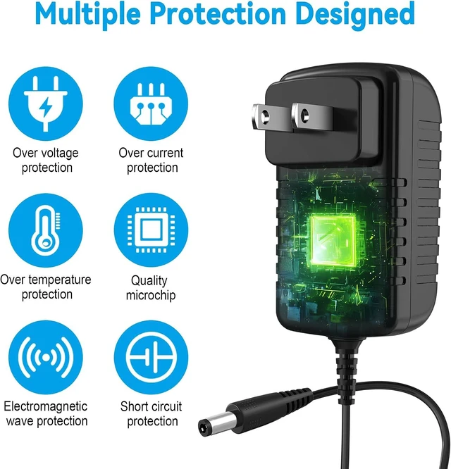 Alt view image 2 of 5 - PK Power AC/DC Adapter for CS Model: CS-1202000 Power Supply Cord Cable PS Wall Home Charger Input: 100-240 VAC 50/60Hz Worldwide Voltage Use Mains PSU
