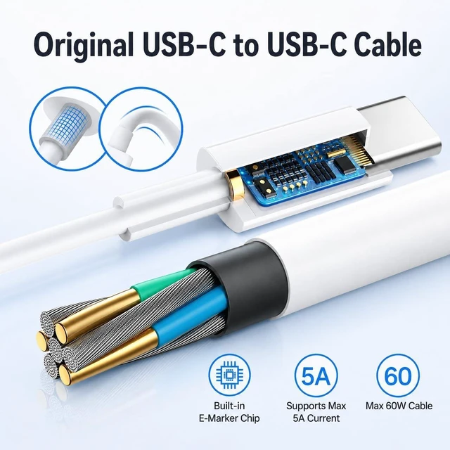 Alt view image 5 of 7 - 140W Mac Book Pro Charger Original Quality USB C Super Fast Charger Cable Compatible with MacBook Pro/Air 16 14 Inch M1 M2 M3 M4/ipad Pro/ Galaxy and All USB C Device