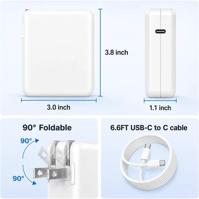 Alt view image 6 of 7 - 140W Mac Book Pro Charger Original Quality USB C Super Fast Charger Cable Compatible with MacBook Pro/Air 16 14 Inch M1 M2 M3 M4/ipad Pro/ Galaxy and All USB C Device