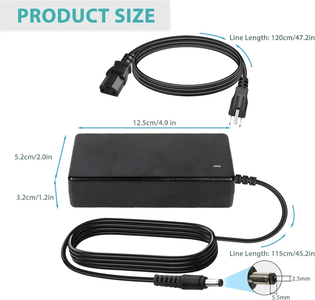 Alt view image 2 of 6 - 2 Pack 24V 6A 144W Power Supply Adapter AC Power Adapter Supply AC/DC Adapter 100V~240V AC to DC Converter for 5050 3528 LED Strip Light 3D Printer CCTV Camera LCD Monitor