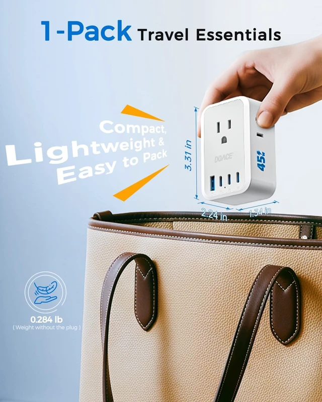 Alt view image 5 of 7 - 45W European Travel Plug Adapter US to Europe Plug Adapter
