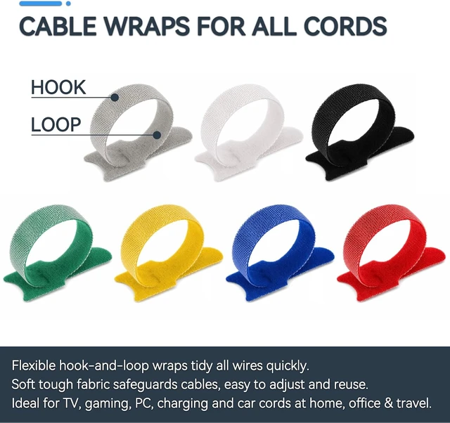 Alt view image 3 of 7 - 120 PCS 6 Inch Reusable Cable Ties Cable Management