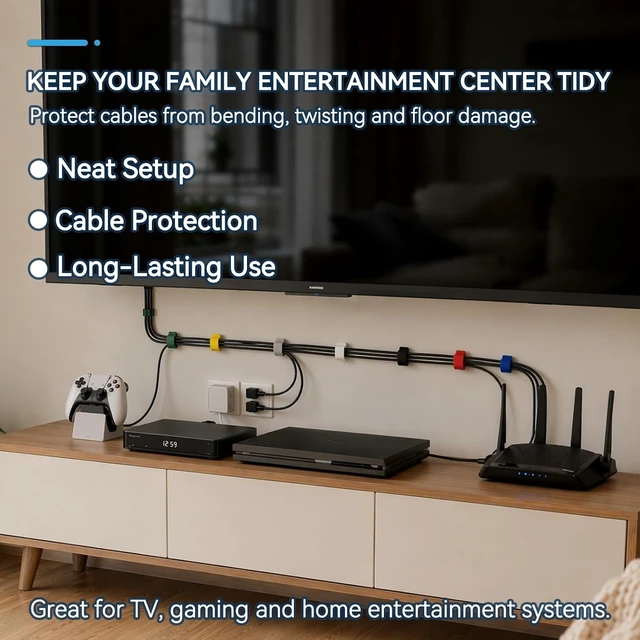 Alt view image 6 of 7 - 120 PCS 6 Inch Reusable Cable Ties Cable Management