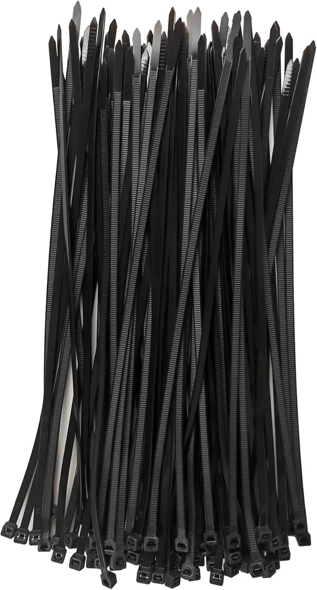 Main image of 100 Pack Heavy Duty Zip Ties Black 12 inch Cable Ties 70 LBS