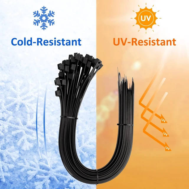 Alt view image 5 of 7 - Large Zip Ties 18 inch 50 Pack Long Zip Ties Heavy Duty with 220 lb Tensile Strength Big Cable Ties Black