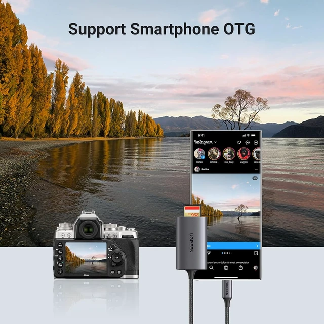 Alt view image 3 of 7 - USB C SD 4.0 Card Reader UHS-II Micro SD Card Reader